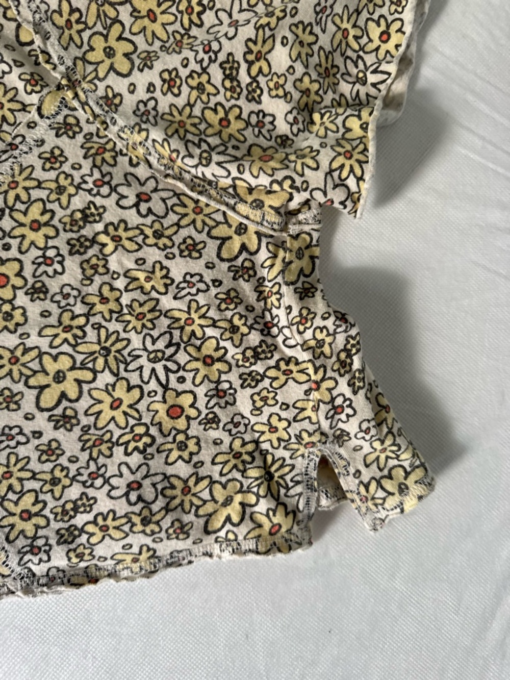 Free People We The Free Sammie Floral Raglan Crop Tee Distressed XL Boho - Picture 9 of 16